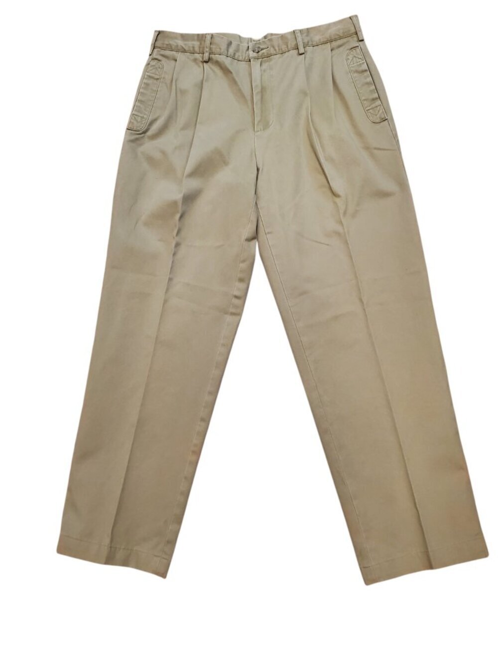 WILLIS &GEIGER OUTFITTERS Chino Pants VINTAGE 90s Mens Pleated Cotton Khaki
